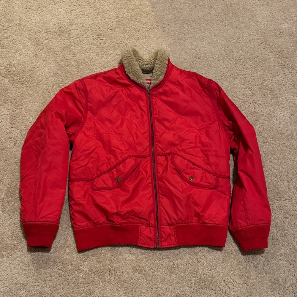 Supreme Quilted Nylon Tanker Jacket